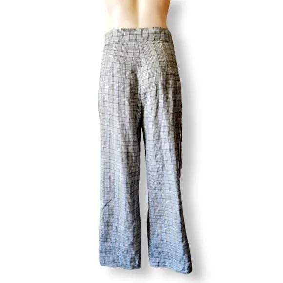 Alice In The Eve, Lucy Wide Leg Maxi Pants Black & White Check fits AU 8-10 - Picture 2 of 8